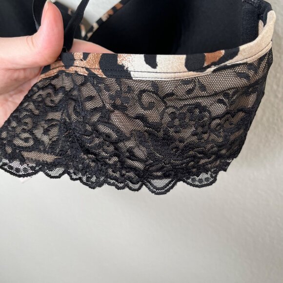 Cacique by Lane Bryant Womens Leopard Print Underwire balconette Bra 42DD - Picture 9 of 9